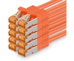 1attack.de Cat.7 tinklo kabelis Cat7 ethernet kabelis patch kabelis tinklo Lan kabelis Cat.7 neapdorotas kabelis 10 gb/s (sftp pimf lszh) rinkinys su rj45 jungtimi cat.6a