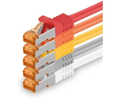 1attack.de Cat.7 tinklo kabelis Cat7 Ethernet kabelis Patch kabelis Tinklo Lan kabelis Cat.7 Raw kabelis 10 Gb/s (sftp Pimf Lszh) rinkinys su Rj45 jungtimi Cat.6a