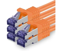 1attack.de Cat.7 tinklo kabelis, Cat7 Poe+ ethernet kabelis, tinklo / interneto / Dsl / modemo / maršrutizatoriaus / šakotuvo patch kabelis, Lan kabelis, neapdorotas kabelis, 10 Gb/s (sftp Pimf), rinkinys: patch kabelis su Rj 45 jungtimi, Cat.6a