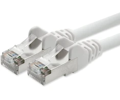 1attack.de tinklo kabelis Cat 5e ekranuotas folija ir pynėmis Sftp tinklo jungiamasis kabelis su 2x Rj45 jungtimis 3.0 m baltas