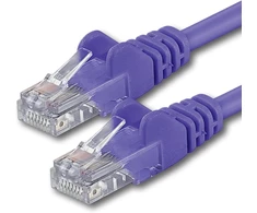 1m Cat 6 ethernet gigabitinis rj45 lan patch kabelis, suderinamas su internetu, maršrutizatoriumi, modemu, išmaniuoju televizoriumi, kompiuteriu ir nešiojamuoju kompiuteriu, violetinis - 1 vnt. - 1m