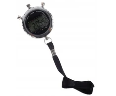 1pc metalinis elektroninis chronometras, atsparus vandeniui, rankinis Lcd skaitmeninis chronografas