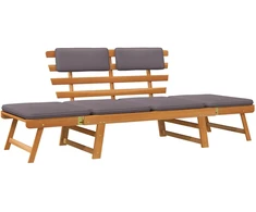 2-1 Sodo sofa su pagalvėmis, 190cm, akacijos medienos masyvas