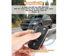 2 automobilių raktų korpusų rinkinys, suderinamas su volkswagen vw up golf mk6 polo tiguan touareg passat seat skoda automobilių raktu 3 mygtukų ašmenų tipo nuotolinio rakto korpuso pakaitinis raktas