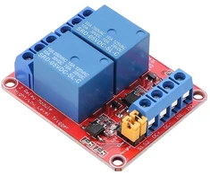 2 kanalų relės modulis 5v 12v 24v valdymo plokštė su optokoplieriaus izoliacija aukšto ir žemo lygio trigeris 50x41x18.5mm (5v)
