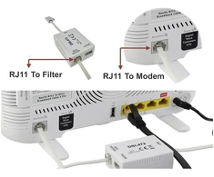 2 m ilgio rj11 kabelis, telefono kabelis, 6p4c western kabelis, rj11 į rj11 kištuką, plokščias kabelis, telefono lizdas, modemo maršrutizatorius, faksas, isdn, dsl, vdsl internetas, baltas, 2 metrai