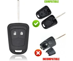 2 mygtukų automobilio rakto korpusas Vauxhall, Buick Astra Insignia