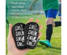 2 poros futbolo blauzdų apsaugų, mini blauzdų apsaugos, can't can, smūgiams atsparios kojų apsaugos nuo susidūrimo, kojų apsaugos suaugusiems, vaikams ir paaugliams, futbolo dovanos berniukams, juoda + balta