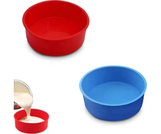 2 Silikoninės Tortų Formos Kepimui, 6 Colių, Nesukepanti