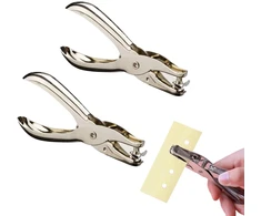 2 vienetų pakuotė vienos skylės perforatoriai, apvalūs skylmušiai, metalinės perforavimo replės, skirtos popieriui, nuotraukoms, atvirukams, kortelėms (3 mm/6 mm)