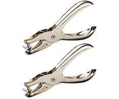 2 vienetų pakuotė vienos skylės perforatoriai, apvalūs skylmušiai, metalinės perforavimo replės, skirtos popieriui, nuotraukoms, atvirukams, kortelėms (3 mm/6 mm)