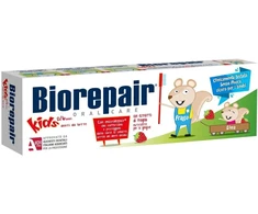 2 vnt. Biorepair Junior Kids Microrepair dantų pasta 50 ml (dviejų pakuotė) apsaugo emalį ir atkuria nuo rūgšties erozijos ir apnašų, užpildo įtrūkimus/skyles, saugi 0–13 metų