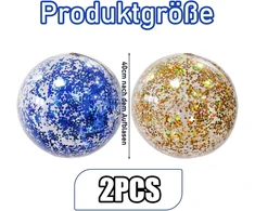2 vnt. blizgančių vandens kamuolių rinkinys, pripučiamas vandens kamuolys, kūdikių paplūdimio vaikų, pripučiamas blizgantis vandens kamuolys, vaikų baseinas, pripučiamas kamuolys vasaros vandens žaidimams 40 cm