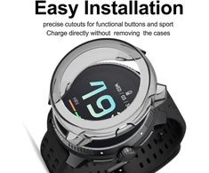 2 vnt. dėklas Suunto Race S, juodas, apsauginis, plonas Tpu