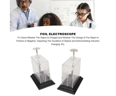 2 vnt. Folinis elektroskopas, kompaktiška struktūra, fizikos elektrometras, didelio jautrumo elektrometras, laboratorinis lakštinis elektroskopas, skirtas mokymo priemonių eksperimentui