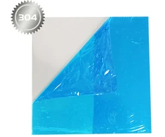 2 vnt. nerūdijančio plieno lakštai 152x152x1 mm, 304l plienas
