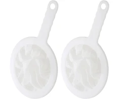 2 vnt. plastikinis virtuvinis koštuvas smulkiu tinkleliu 100/200/400 tinklelio filtras su rankena ir kabliuku maisto filtras sėkloms, uogienei, miltams, jogurtui, sojų pieno aparatui 24 x 15 cm (400 tinklelių)