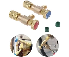 2 vnt. šalto pildymo apsauginis vožtuvas greita jungtis oro kondicionavimo R410a R22 adapteris
