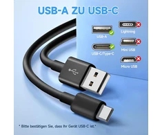2 vnt. Usb C kabeliai 5m, Usb A į Usb-c įkrovimo ir duomenų sinchronizavimo laidas