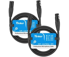 2 vnt. Xlr kabelis 3m, vyriškas-moteriškas, 3-pin mikrofonui