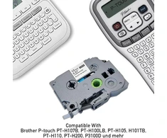 2 x Cartridgeify etikečių juostelių pakaitalas, skirtas Brother P-touch Tz Tze-231 (12 mm x 8 m), juodos spalvos ant baltos, skirtas Ptouch etikečių spausdintuvui Pt-d210 Pt-d220 Pt-d200 Pt-h110 Pt-d400 H100lb H100lb