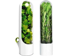 2 x fresh herb keeper, herb savour pod, vanilla keep fresh cup, fresh vegetable storage bottle skirtas laikyti kalendrą, mėtas, petražoles, smidrus, talpina daržoves