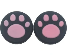 2 x rožinės silikoninės analoginės valdiklio svirties rankenėlės, skirtos Nintendo Switch Ns Controller Joy-con Thumbstick, mielos katės letenėlės