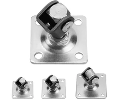 2 x So-tools® Vartų vyris su plokštele 120 x 120 mm M24 reguliuojamas vartų vyris suvirinimo juosta