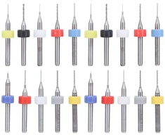 20 dalių rankinio gręžimo rinkinys Micro Drill Atz Alloy Circuit Board Mini Fixed Shank nuo 0,1 mm iki 1 mm, skirtas slėgio plokštės akmens juvelyrinių dirbinių Cnc graviravimui