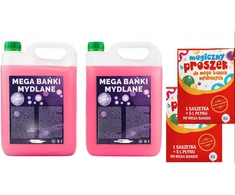 20 litrų muilo burbulų skystis 10+10 miltelių Mega Fun
