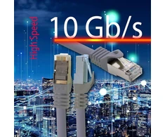 20 m pilkas Cat.7 tinklo kabelis Lan Ethernet patch kabelis S-ftp Lszh Pimf 10gb s Rj45 kištukas Cat6a