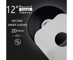Vinilinė plokštelė 20 vienetų 12 colių vinilinių plokštelių vidinių įmautės iš tvirto balto kraft popieriaus su užapvalintais kampais, apsauginės antistatinės popierinės vinilinių plokštelių įmautės Lp albumams