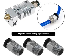 20 vnt. Pc4-m10 tiesių pneumatinių Ptfe vamzdelių jungčių rinkinys, stūmoklinė jungtis, suderinama su E3d V6 tolimojo atstumo šlifavimo ekstruderiu 3d spausdintuvu