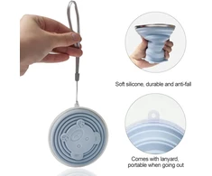 200 ml sulankstomas silikoninis kelioninis puodelis, sulankstomas silikoninis puodelis, sulankstomas kelioninis puodelis, silikoninis puodelis su plastikiniu dangteliu, nešiojamas vandens puodelis, sulankstomas lauko puodelis