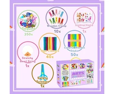 2000 dalių rankdarbių rinkinys vaikams, rankdarbių dėklas vaikams, „pasidaryk pats“ rankdarbių medžiagos, pūkuoti laideliai, judančios akys, scrapbooking rankdarbių dėžutė, rankdarbių reikmenys mergaitėms berniukams 4 5 6 7 8 9 10 11 12 metų dovana