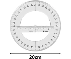 20cm Apvalus kampainis 360 laipsnių plastikinis matavimo įrankis