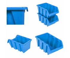 20x Botle dėžutė sandėliavimo konteineris dirbtuvė 120x195x90 mėlyna