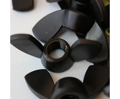 20x juodos akrilo m8 sparnuotosios veržlės plastikschrauben
