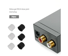 24 vnt. Rca dulkių kištukai, apsauginiai dangteliai, silikoniniai
