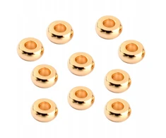 24k Paauksuoti Žalvario Karoliukai, 4x1.5mm, 10vnt