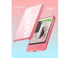 Kietasis diskas 2.5 colių standžiojo disko dėklas, Phixero 6 gbps usb c 3.1 gen 1 įrankių nereikalaujantis išorinis ssd dėklas, skirtas 2.5 colio sata ssd ir hdd, kurių aukštis 9.5 mm / 7 mm, palaikomas uasp, sata dėklas su usb c 3.1 laidu