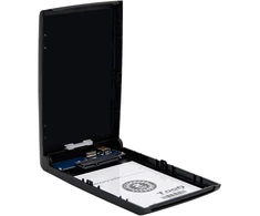 2.5" kietojo disko dėklas, pritaikomas 9.5 mm ir 12.5 mm, palaiko sata ir usb 3.0 jungtis greitam duomenų perdavimui, juodos spalvos, idealiai tinka atminties išplėtimui ir m