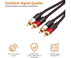 2rca Garso Kabelis 2.4m Juodas