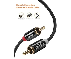 2rca Stereo Garso Kabelis, 3m, Paauksuoti Jungtys