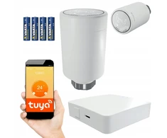 2x Elektroninė termostatinė galvutė Smart + Zigbee 3.0 Tuya Wifi vartai