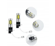 2x H3 12v 6500k Led automobilių lemputės, komplektas