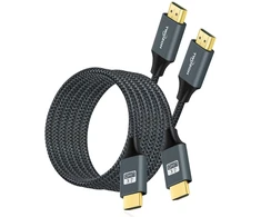 2x Hdmi 2.0 kabeliai 2m, 4k 60hz, pinti nailono