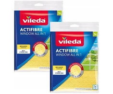 2x langų šluostė stiklui Actifibre technologija Vileda 36x32cm