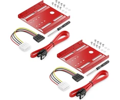 2x Montavimo Rėmelis 2.5" Ssd/hdd į 3.5" Adapteris Raudonas