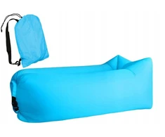 2x Pripučiama paplūdimio sofa, pripučiamas fotelis 190 x 70 cm mėlyna